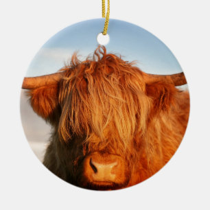 Scottish Highland Cow - Scotland Ceramic Tree Decoration