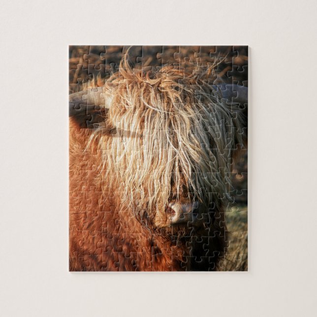 Scottish Highland Cow - Scotland Jigsaw Puzzle (Vertical)