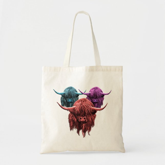 Scottish Highland Cow Tote Bag (Front)