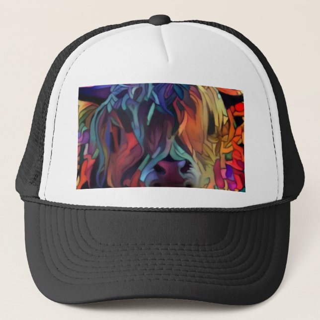 Scottish Highland Cow Trucker Hat (Front)