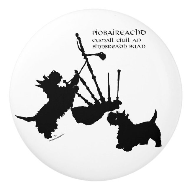 Scottish Highland Dance Ceramic Knob (Front)