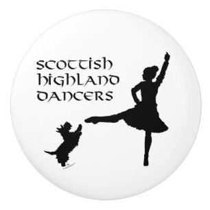 Scottish Highland Dance Ceramic Knob