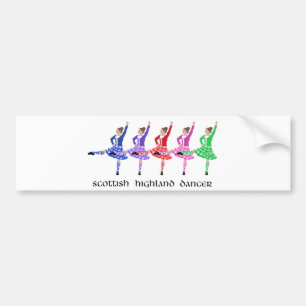 Scottish Highland Dance Line Bumper Sticker