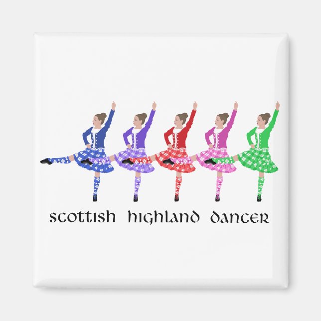 Scottish Highland Dance Line Magnet (Front)