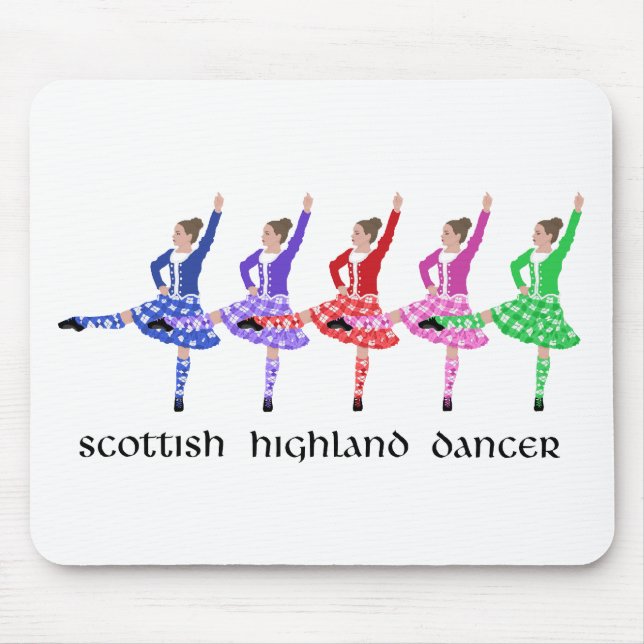 Scottish Highland Dance Line Mouse Mat (Front)