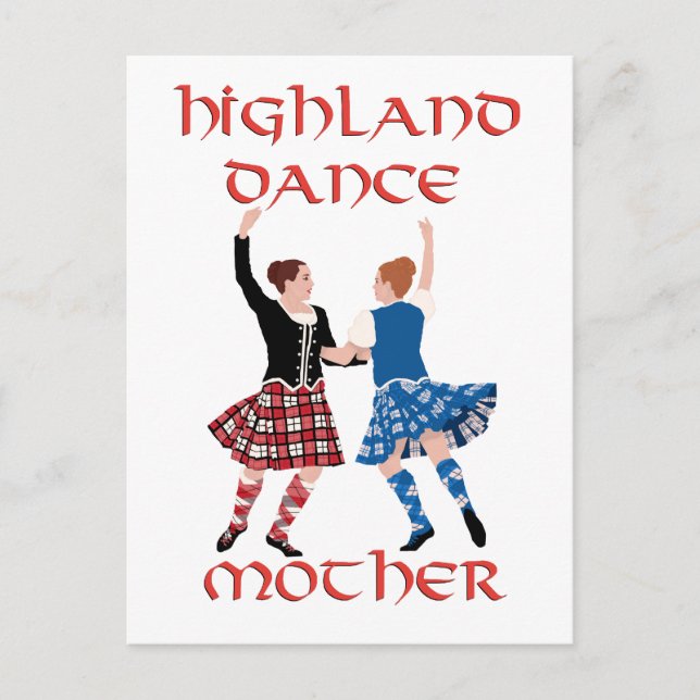 Scottish Highland Dance Mother Postcard (Front)