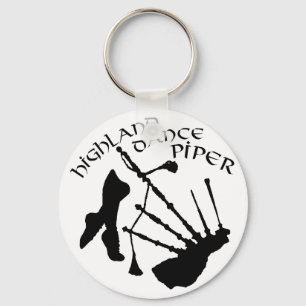 Scottish Highland Dance Piper Key Ring