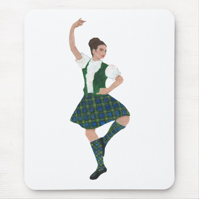Scottish Highland Dancer Campbell Mouse Mat (Front)