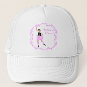 Scottish Highland Dancer Celtic Knotwork Pink Trucker Hat