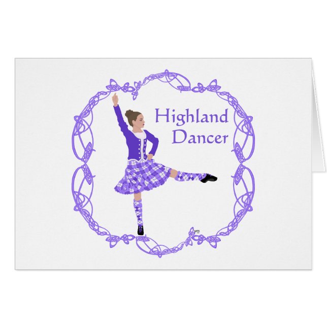 Scottish Highland Dancer Celtic Knotwork Purple (Front Horizontal)