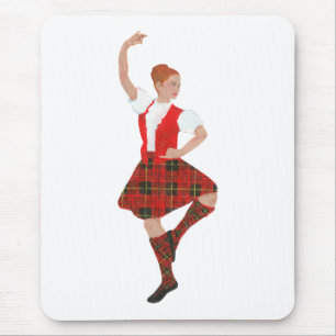 Scottish Highland Dancer Erskine Tartan Mouse Mat