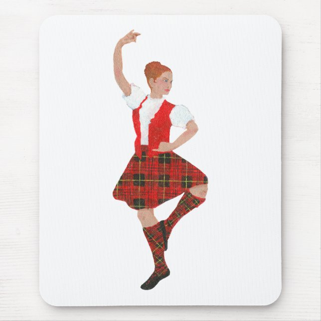 Scottish Highland Dancer Erskine Tartan Mouse Mat (Front)