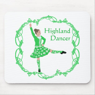 Scottish Highland Dancer - Green Mouse Mat