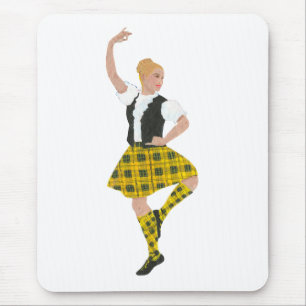 Scottish Highland Dancer MacLeod Tartan Mouse Mat