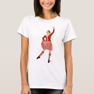Scottish Highland Dancer Red Aboyne T-Shirt