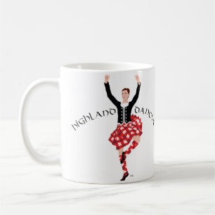 Scottish Highland Dancer Red and Black Coffee Mug