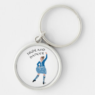 Scottish Highland Dancer - Teal Key Ring