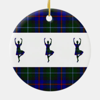Scottish Highland Dancers double-sided Ceramic Tree Decoration