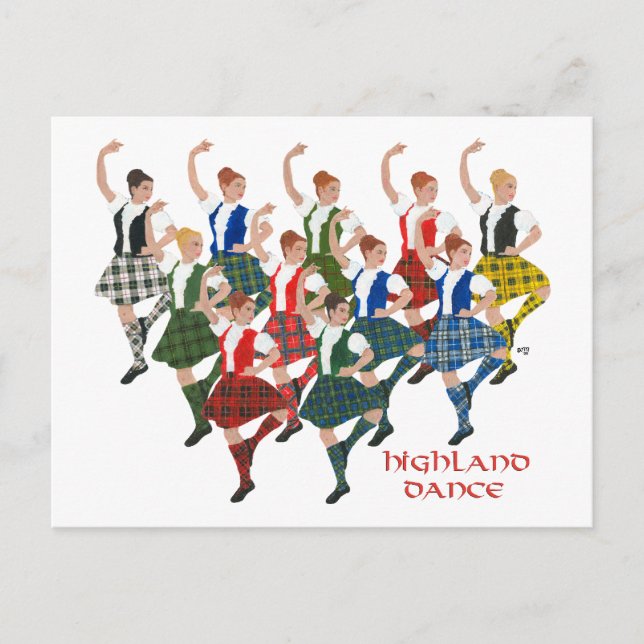Scottish Highland Dancers Postcard (Front)