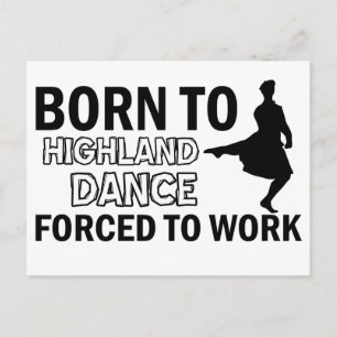 Scottish Highland dancing designs Postcard