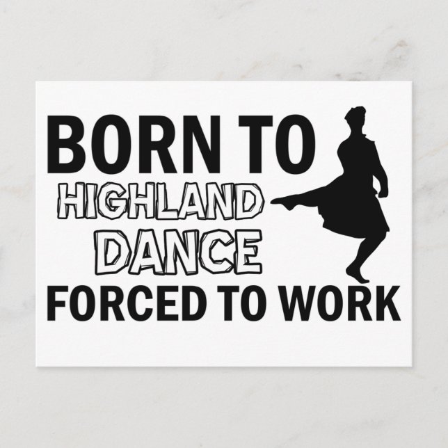 Scottish Highland dancing designs Postcard (Front)