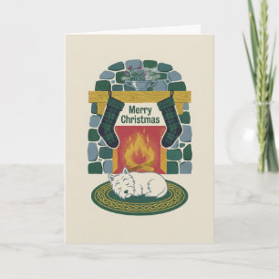 Scottish Highland Hearth Christmas Card