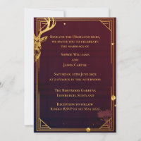 Scottish Highland Skies Wedding Invitation | Water