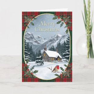 Scottish Highland Tartan Christmas Card