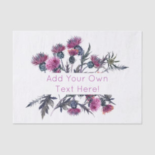 Scottish Highland Thistle Personalise Frame Tissue Paper