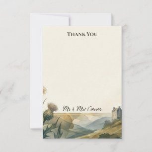 Scottish Highland Wedding Thank You Card