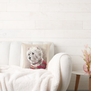 Scottish Highland White Westie Dog Cushion