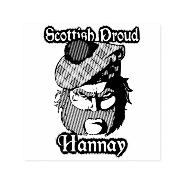 Scottish Highlander Clan Hannay Ink Stamp (Design)