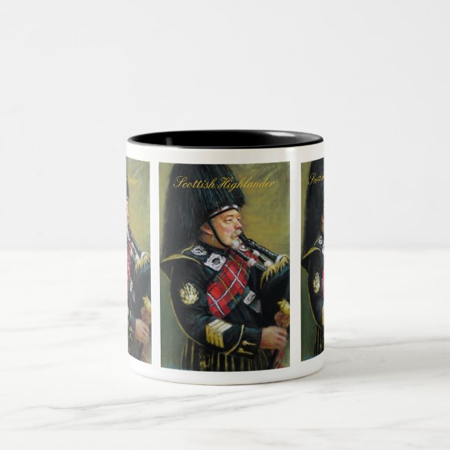 Scottish Highlander Two-Tone Coffee Mug (Center)