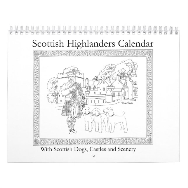 Scottish Highlanders, Castles and Dogs Calendar (Cover)