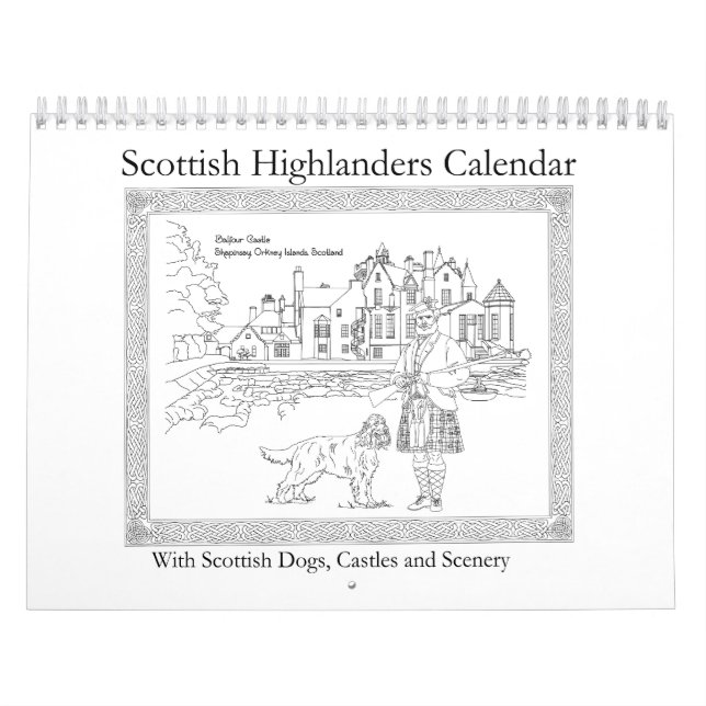 Scottish Highlanders, Castles and Dogs Calendar (Cover)