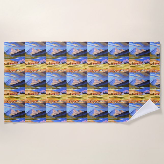 Scottish Highlands beach towel  (Front)