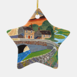 Scottish Highlands Ceramic Tree Decoration