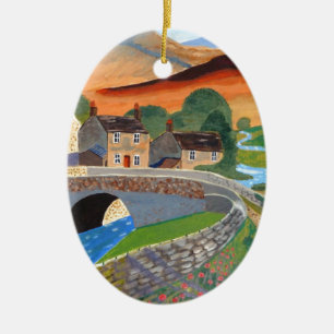 Scottish Highlands Ceramic Tree Decoration