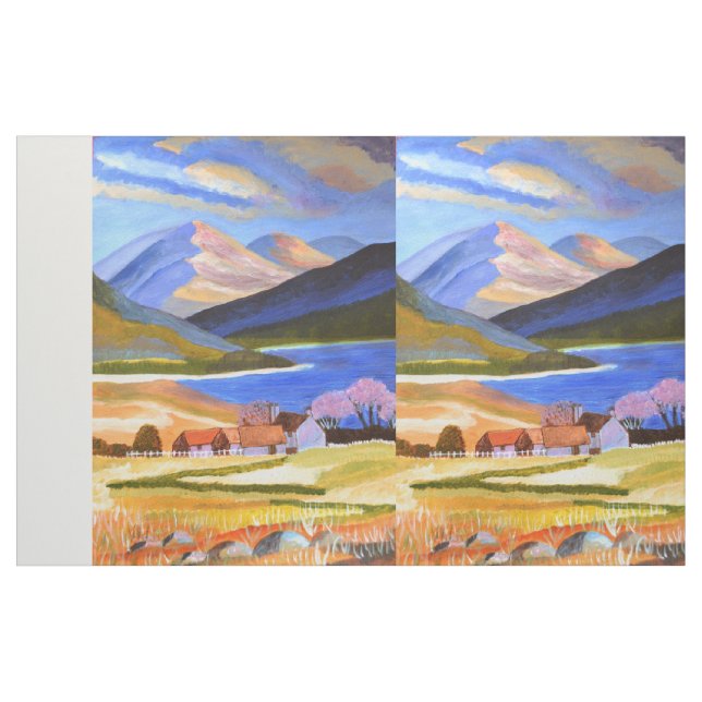 Scottish Highlands cotton fabric  (Yard)