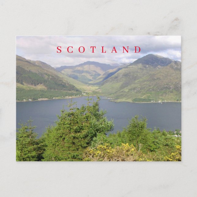 Scottish Highlands panoramic view postcard (Front)