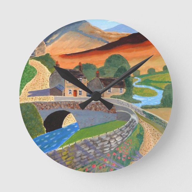 Scottish Highlands Round Clock (Front)