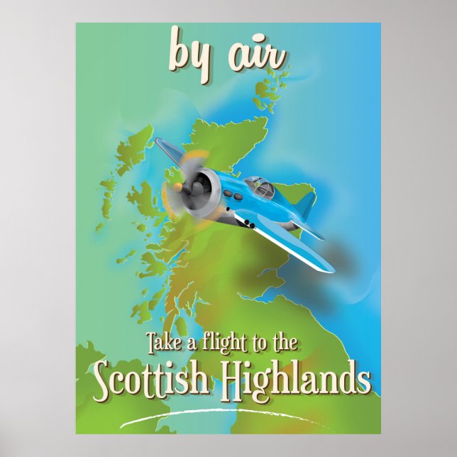 Scottish highlands travel poster (Front)