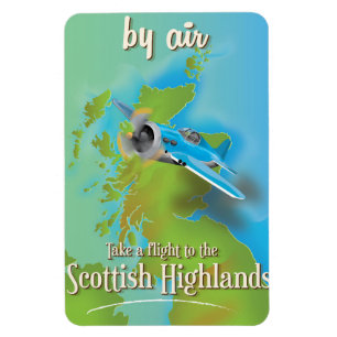Scottish highlands travel poster magnet
