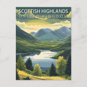 Scottish Highlands United Kingdom Vintage Travel Postcard