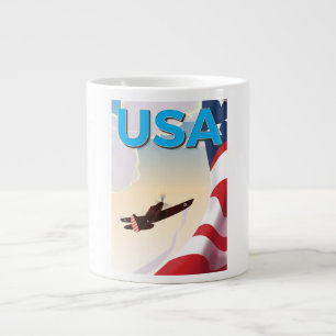 Scottish Highlands vintage flight poster Large Coffee Mug