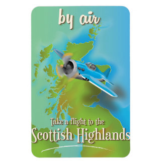 Scottish Highlands vintage flight poster Magnet