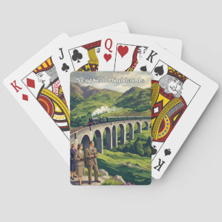 Scottish Highlands Vintage Travel Illustration Playing Cards
