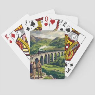 Scottish Highlands Vintage Travel Illustration Playing Cards