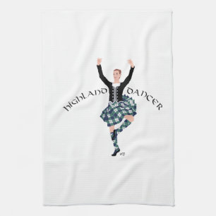 Scottish Higland Dancer - Fling Tea Towel
