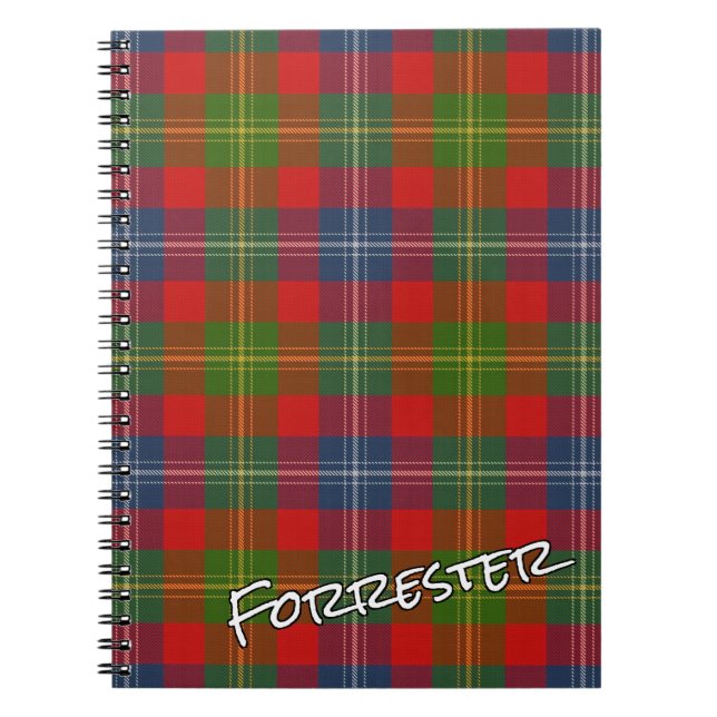 Scottish Honour Clan Forrester Tartan Notebook (Front)